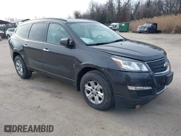 2017 Chevrolet Traverse LS z VIN 1GNKVFKD4HJ142765, wystawiony jako IAAI lot #41630040 z przebiegiem 82 986 mil mil oraz . Historia ofert i sprzedaży dostępna na DreamBid. Obrazek 1.