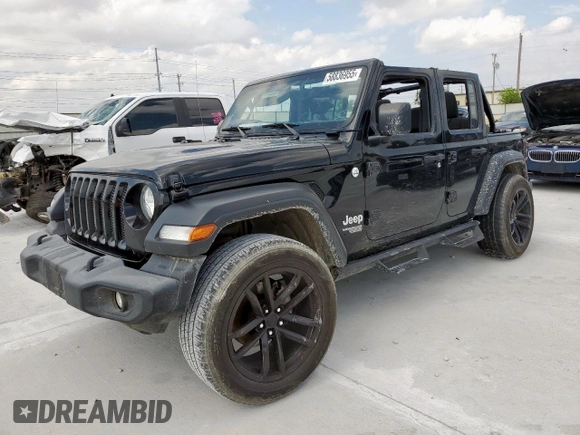 2020 Jeep Wrangler Unlimited Sport S with VIN 1C4HJXDN6LW312825, listed as a Copart auction lot 58836955 with 89,727 mi miles and Salvage title. Bid and sale history available at DreamBid. Image 1.