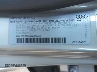 2016 Audi A7 3.0 Premium Plus with VIN WAUWGAFC0GN008932, listed as a Copart auction lot 44354623 with 81,955 mi miles. Bid and sale history available at carsss.com. Image 12.
