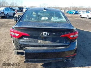2016 Hyundai Sonata 2.4L SE with VIN 5NPE24AF6GH296455, listed as a IAAI auction lot 41407486 with 86,790 mi miles. Bid and sale history available at carsss.com. Image 16.