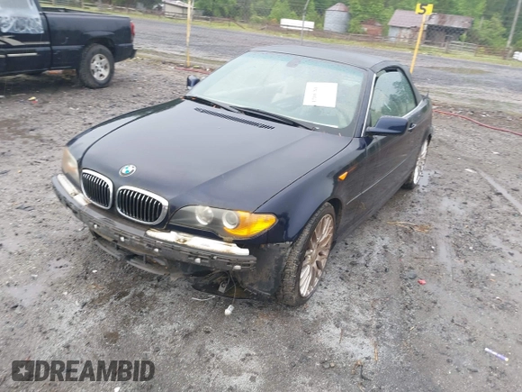 2004 BMW 3 Series 325Ci with VIN WBABW33404PL33722, listed as a IAAI auction lot 42107847 with 88,883 mi miles. Bid and sale history available at carsss.com. Image 2.