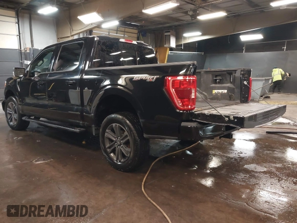 2023 Ford F-150 XL with VIN 1FTFW1E5XPKE80999, listed as a IAAI auction lot 41596993 with 33,285 mi miles. Bid and sale history available at carsss.com. Image 3.