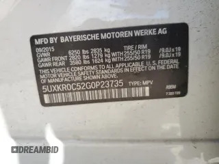 2016 BMW X5 xDrive35i z VIN 5UXKR0C52G0P23735, wystawiony jako Copart lot #51047995 z przebiegiem 113 293 mil mil oraz Szkoda całkowita • Salvage title. Historia ofert i sprzedaży dostępna na DreamBid. Obrazek 13.