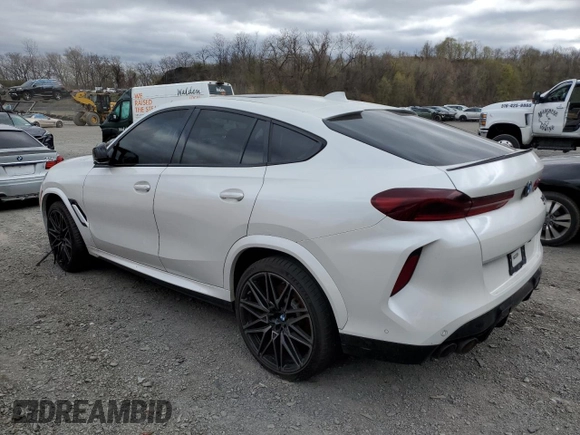 2022 BMW X6 M with VIN 5YMCY0C09N9J70336, listed as a Copart auction lot 52682365 with 0 mi miles and Salvage Title. Bid and sale history available at carsss.com. Image 2.