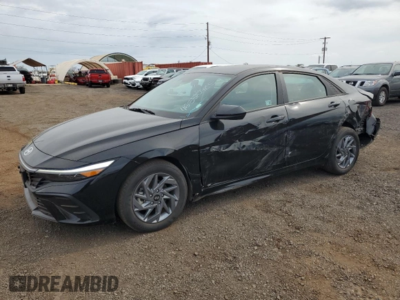 2024 Hyundai Elantra SEL with VIN KMHLM4DG0RU704524, listed as a Copart auction lot 53570285 with 14,045 mi miles and Salvage Title. Bid and sale history available at carsss.com. Image 1.