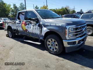 2023 Ford F-350 XL with VIN 1FT8W3BM0PEC08475, listed as a Copart auction lot 43587265 with 38,805 mi miles and Salvage Title. Bid and sale history available at DreamBid. Image 4.