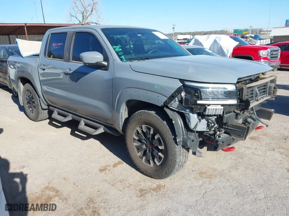 2023 Nissan Frontier PRO-4X with VIN 1N6ED1EK7PN670665, listed as a IAAI auction lot 41785130 with 21,561 mi miles. Bid and sale history available at carsss.com. Image 1.