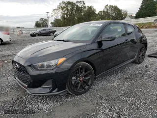 2019 Hyundai Veloster Turbo R-Spec with VIN KMHTH6AB9KU015919, listed as a Copart auction lot 79697724 with 116,420 mi miles and Salvage Title. Bid and sale history available at carsss.com. Image 1.