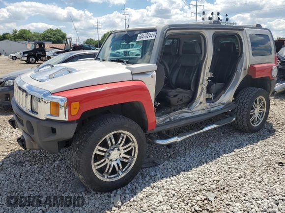 2007 Hummer H3 SUV with VIN 5GTDN13E378100758, listed as a Copart auction lot 60470244 with 213,240 mi miles and Salvage Title. Bid and sale history available at carsss.com. Image 1.