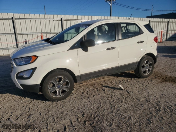 2021 Ford EcoSport S with VIN MAJ3S2FE8MC447837, listed as a Copart auction lot 89009595 with 37,442 mi miles and Salvage Title. Bid and sale history available at carsss.com. Image 1.