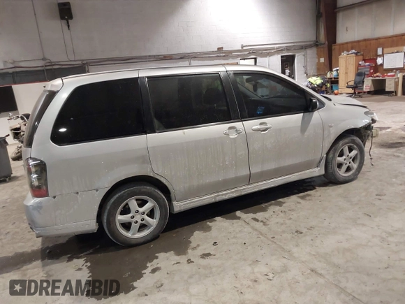 2005 Mazda MPV LX with VIN JM3LW28A350543216, listed as a IAAI auction lot 41417804 with 199,851 mi miles. Bid and sale history available at carsss.com. Image 4.