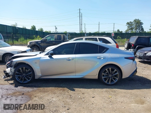 2025 Lexus IS 350 F Sport with VIN JTHGZ1E24S5039764, listed as a IAAI auction lot 42566515 with 1,107 mi miles and . Bid and sale history available at DreamBid. Image 14.