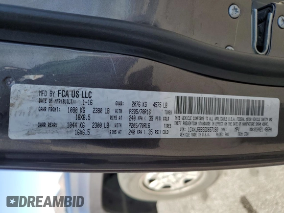 2016 Jeep Patriot Sport z VIN 1C4NJRBB5GD657160, wystawiony jako Copart lot #54567205 z przebiegiem 122 198 mil mil oraz Szkoda całkowita • Salvage title. Historia ofert i sprzedaży dostępna na DreamBid. Obrazek 15.