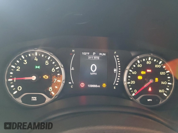 2017 Jeep Renegade Altitude with VIN ZACCJABB8HPE95746, listed as a Copart auction lot 62685995 with 109,666 mi miles and Salvage title. Bid and sale history available at DreamBid. Image 9.
