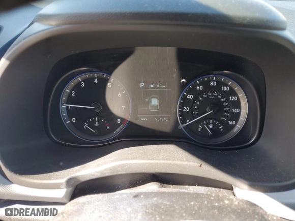 2018 Hyundai Kona SEL with VIN KM8K6CAA0JU180523, listed as a Copart auction lot 46173415 with 75,424 mi miles and Salvage Title. Bid and sale history available at carsss.com. Image 9.