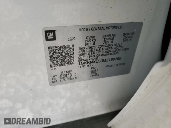 2021 GMC Acadia Denali with VIN 1GKKNXLS3MZ160265, listed as a Copart auction lot 77164974 with 42,124 mi miles and Non repairable. Bid and sale history available at DreamBid. Image 14.