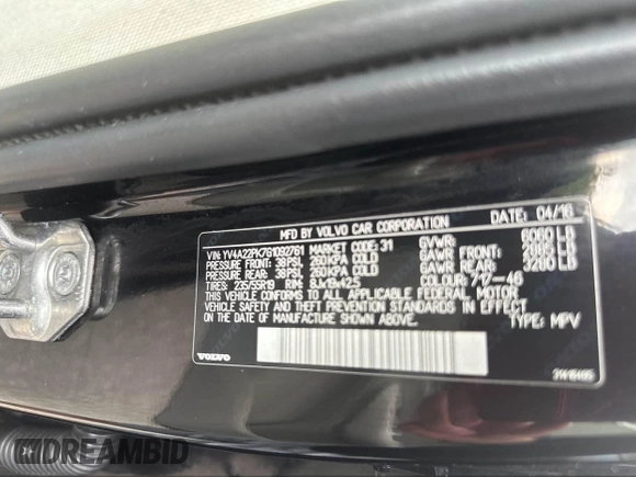 2016 Volvo XC90 T6 Momentum с VIN YV4A22PK7G1092761, выставлен на аукционе IAAI как лот 42497650 с пробегом 119 018 миль миль и . История ставок и продаж доступна на DreamBid. Изображение 9.