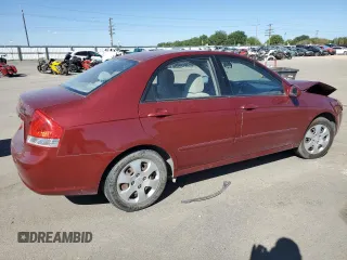 2007 Kia Spectra EX with VIN KNAFE121575449935, listed as a Copart auction lot 61509034 with 134,162 mi miles and Salvage Title. Bid and sale history available at carsss.com. Image 3.