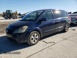 2007 Nissan Quest S with VIN 5N1BV28U17N120752, listed as a Copart auction lot 46432885 with 150,340 mi miles and Salvage Title. Bid and sale history available at carsss.com. Image 1.
