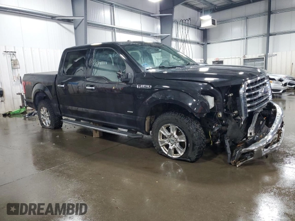 2015 Ford F-150 XLT with VIN 1FTEW1EGXFFB70128, listed as a Copart auction lot 50907155 with 152,504 mi miles and Salvage Title. Bid and sale history available at carsss.com. Image 4.