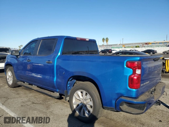 2022 Chevrolet Silverado 1500 Custom with VIN 3GCPABEK8NG556562, listed as a Copart auction lot 79316624 with 59,196 mi miles and Salvage Title. Bid and sale history available at DreamBid. Image 2.