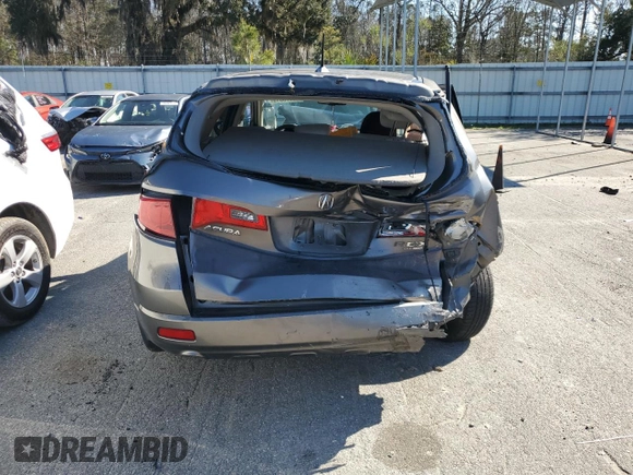 2008 Acura RDX with VIN 5J8TB18288A020376, listed as a Copart auction lot 45978615 with 0 mi miles and Salvage Title. Bid and sale history available at carsss.com. Image 6.