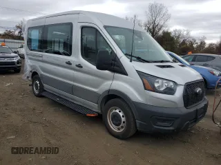 2021 Ford Transit Passenger XL with VIN 1FDZK1C82MKA81226, listed as a Copart auction lot 76893224 with 22,679 mi miles and Salvage Title. Bid and sale history available at DreamBid. Image 4.