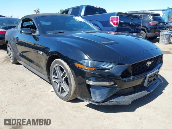 2019 Ford Mustang GT Premium z VIN 1FATP8FF5K5193437, wystawiony jako IAAI lot #42608815 z przebiegiem 67 115 mil mil oraz . Historia ofert i sprzedaży dostępna na DreamBid. Obrazek 1.