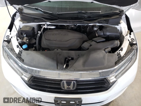 2024 Honda Odyssey EX-L with VIN 5FNRL6H68RB005052, listed as a Copart auction lot 53072325 with 34,758 mi miles and Salvage Title. Bid and sale history available at DreamBid. Image 13.