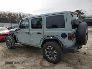 2024 Jeep Wrangler Sahara with VIN 1C4PJXENXRW153777, listed as a Copart auction lot 46066605 with 16,707 mi miles and Salvage Title. Bid and sale history available at DreamBid. Image 2.
