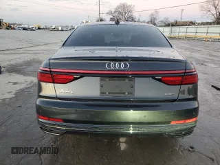 2020 Audi A8 L with VIN WAU8EAF82LN004241, listed as a Copart auction lot 86250664 with 0 mi miles and Salvage Title. Bid and sale history available at carsss.com. Image 6.