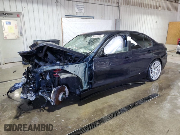 2013 BMW 3 Series 335i with VIN WBA3A9C57DF476154, listed as a Copart auction lot 50139945 with 0 mi miles and Salvage Title. Bid and sale history available at carsss.com. Image 1.