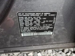 2023 Volkswagen Atlas SE z VIN 1V2HR2CA0PC522210, wystawiony jako Copart lot #54444035 z przebiegiem 15 514 mil mil oraz Szkoda całkowita • Salvage title. Historia ofert i sprzedaży dostępna na DreamBid. Obrazek 13.