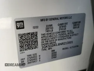 2022 GMC Yukon Denali with VIN 1GKS1DKL6NR213501, listed as a Copart auction lot 71684664 with 39,543 mi miles and Salvage Title. Bid and sale history available at carsss.com. Image 15.