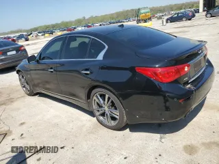 2014 Infiniti Q50 Premium with VIN JN1BV7AR8EM686789, listed as a Copart auction lot 53973905 with 130,695 mi miles and Salvage title. Bid and sale history available at DreamBid. Image 2.