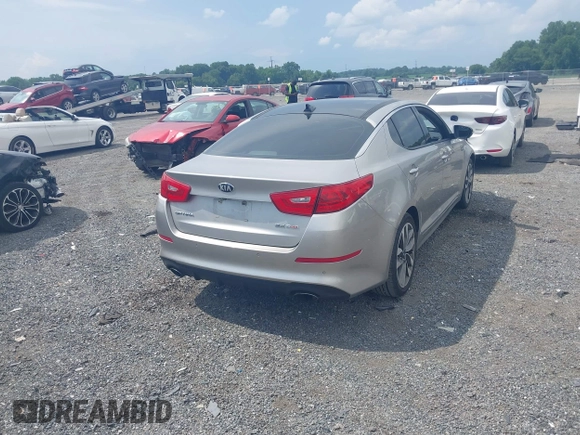 2014 Kia Optima SXL Turbo with VIN 5XXGR4A68EG286085, listed as a IAAI auction lot 42634481 with 160,217 mi miles and . Bid and sale history available at DreamBid. Image 4.