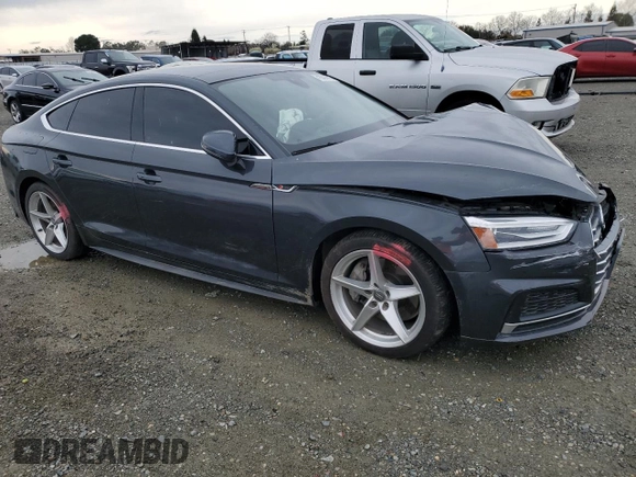 2018 Audi A5 Sportback Premium with VIN WAUDNCF51JA046873, listed as a Copart auction lot 43598815 with 43,297 mi miles and Salvage Title. Bid and sale history available at carsss.com. Image 4.