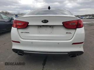 2014 Kia Optima SXL Turbo with VIN 5XXGR4A64EG348677, listed as a Copart auction lot 50593735 with 111,329 mi miles and Salvage Title. Bid and sale history available at DreamBid. Image 6.