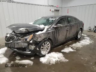 2016 Buick LaCrosse Leather with VIN 1G4GB5G35GF242551, listed as a Copart auction lot 45357235 with 98,466 mi miles and Salvage Title. Bid and sale history available at carsss.com. Image 1.