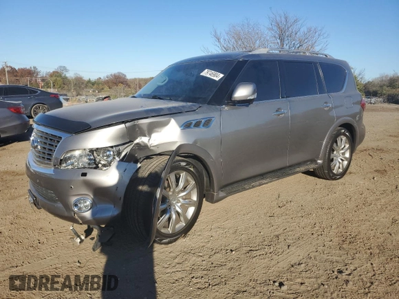 2013 Infiniti QX56 with VIN JN8AZ2NE5D9060498, listed as a Copart auction lot 79746904 with 134,387 mi miles and Salvage Title. Bid and sale history available at carsss.com. Image 1.