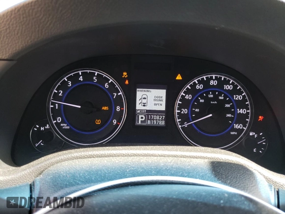 2012 Infiniti G37 x with VIN JN1CV6AR6CM682896, listed as a Copart auction lot 52316015 with 170,827 mi miles and Salvage Title. Bid and sale history available at carsss.com. Image 9.