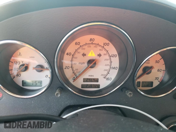 2001 Mercedes-Benz SLK-Class with VIN WDBKK65F31F207109, listed as a Copart auction lot 75494174 with Not Provided miles and Salvage Title. Bid and sale history available at carsss.com. Image 9.