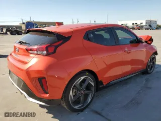 2020 Hyundai Veloster Turbo with VIN KMHTH6AB4LU030250, listed as a Copart auction lot 74720414 with 64,548 mi miles and Salvage Title. Bid and sale history available at carsss.com. Image 3.