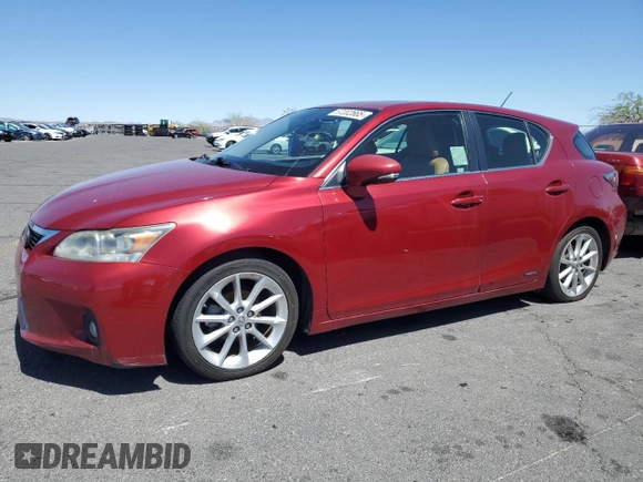 2012 Lexus CT 200h with VIN JTHKD5BH3C2084254, listed as a Copart auction lot 57202665 with 183,581 mi miles and Non repairable. Bid and sale history available at DreamBid. Image 1.