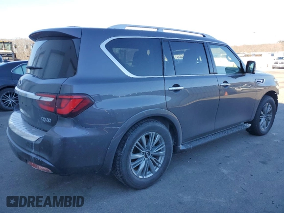 2024 Infiniti QX80 LUXE with VIN JN8AZ2AE6R9327919, listed as a Copart auction lot 43243755 with 33,604 mi miles and Clean Title. Bid and sale history available at carsss.com. Image 3.