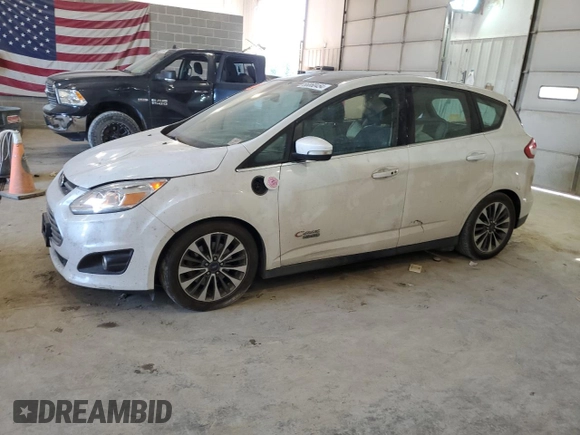 2017 Ford C-Max Energi Titanium with VIN 1FADP5FU5HL107422, listed as a Copart auction lot 66860454 with 140,300 mi miles and Salvage Title. Bid and sale history available at carsss.com. Image 1.