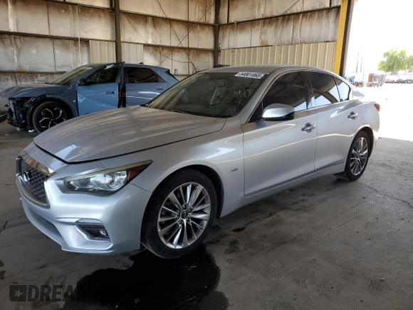 2018 Infiniti Q50 3.0t LUXE with VIN JN1EV7AR5JM441830, listed as a Copart auction lot 54801065 with 126,555 mi miles and Clean Title. Bid and sale history available at carsss.com. Image 1.