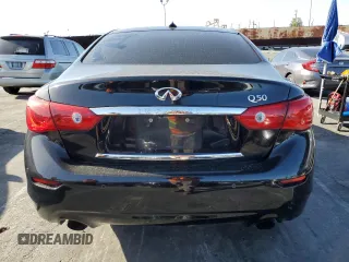 2014 Infiniti Q50 Hybrid Premium with VIN JN1AV7APXEM691616, listed as a Copart auction lot 51646095 with 133,670 mi miles and Clean Title. Bid and sale history available at DreamBid. Image 6.