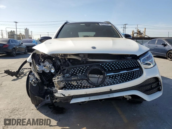 2020 Mercedes-Benz GLC 300 with VIN WDC0G8DB9LF737859, listed as a Copart auction lot 57615195 with 58,754 mi miles and Salvage title. Bid and sale history available at DreamBid. Image 5.