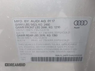 2017 Audi Q5 Premium Plus z VIN WA1L2AFP7HA095898, wystawiony jako IAAI lot #41886892 z przebiegiem 90 175 mil mil oraz . Historia ofert i sprzedaży dostępna na DreamBid. Obrazek 9.